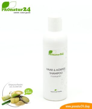 SHAMPOO rosmarin. Haar & Körper Shampoo mit Rosmarin und Brennessel Extrakt. Duschen neu definiert inkl. nachhaltiger Verpackung.
