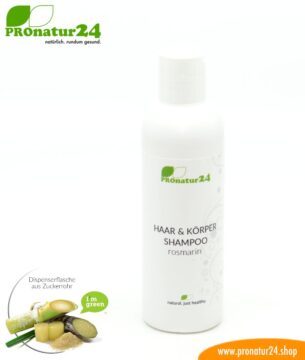 SHAMPOO rosmarin. Haar & Körper Shampoo mit Rosmarin und Brennessel Extrakt. Duschen neu definiert inkl. nachhaltiger Verpackung.