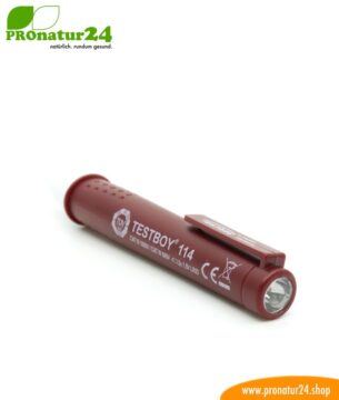 TESTBOY 114. Berührungsloser Spannungstester zur Erkennung von Unterbrüchen im Elektrokabel. Auch geeignet für Niedervolttechnik ab 12 Volt AC.