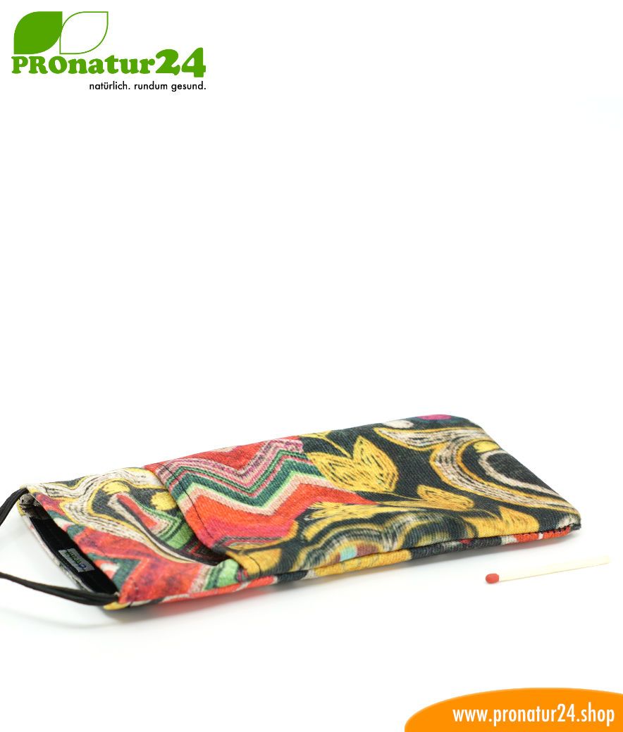 Handytasche eWall für iPhone, Samsung, Huawei, usw. mit Elektrosmog Strahlenschutz inklusive 5G. 3in1 Protection inkl. RFID Datenschutz. Farbentraum Design Unikat!
