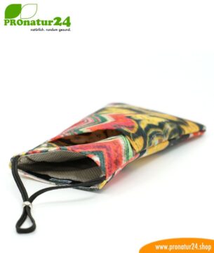 Handytasche eWall für iPhone, Samsung, Huawei, usw. mit Elektrosmog Strahlenschutz inklusive 5G. 3in1 Protection inkl. RFID Datenschutz. Farbentraum Design Unikat!