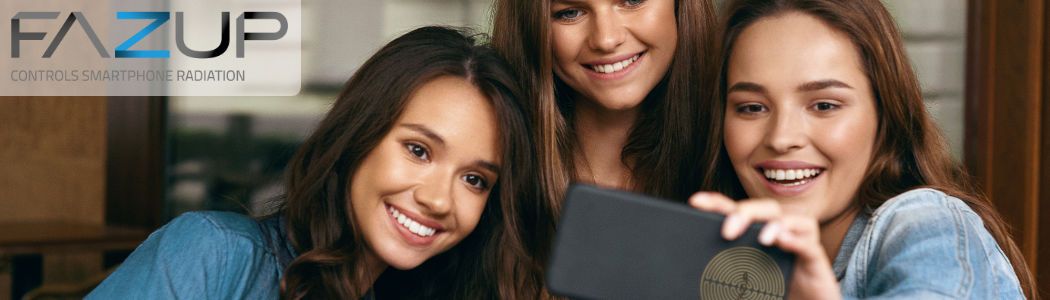 FAZUP gold. Passive Antenne zur Reduktion vor Mobilfunkstrahlung! Innovativer Schutz vor Elektrosmog von iPhone, Samung, Huawei. Aufzukleben wie ein Chip zu Harmonisierung.