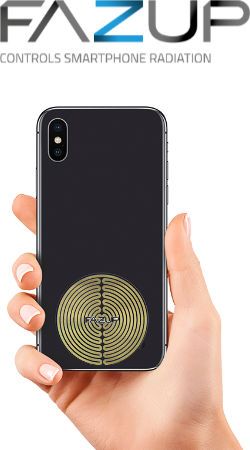 FAZUP gold. Passive Antenne zur Reduktion vor Mobilfunkstrahlung! Innovativer Schutz vor Elektrosmog von iPhone, Samung, Huawei. Aufzukleben wie Chip zu Harmonisierung.