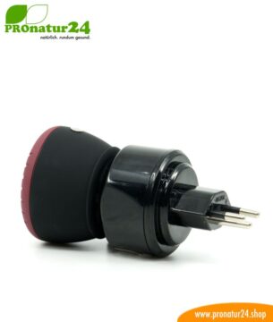Testavit® Schuki® 1 LCD Steckdosenprüfgerät mit FI/RCD Auslösung mit J Adapter für die Schweiz. Schneller Check der Erdung und FI-Schalter.