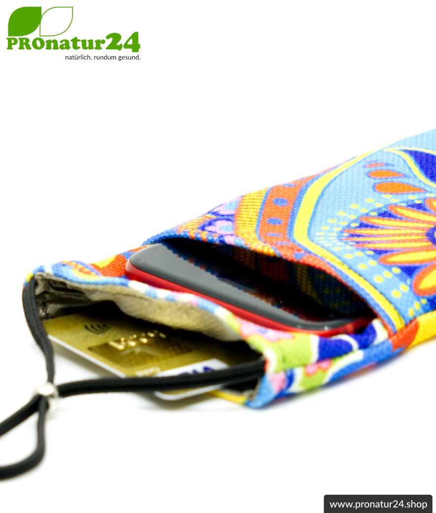 Handytasche eWall im Unikat Design REGENBOGEN.blume XL