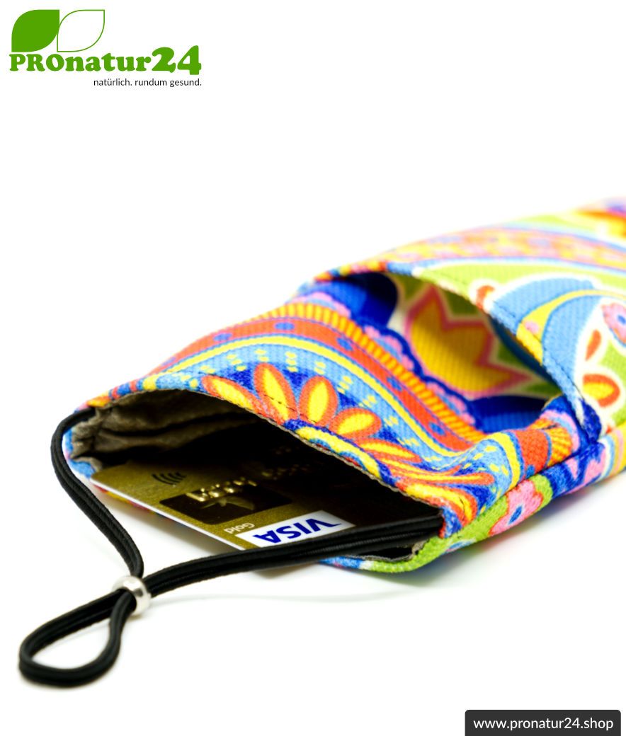 Handytasche eWall im Unikat Design REGENBOGEN.blume XXL