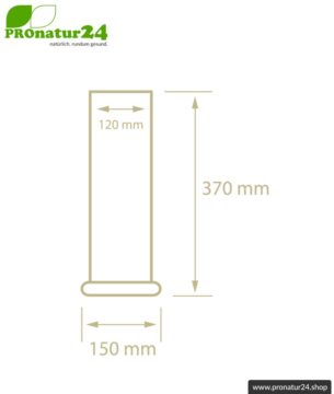 Geschirmte Tischleuchte in Zylinder Form mit Opalglas, 37cm hoch, Fuß aus Buchenholz, E27 Fassung, 40 Watt