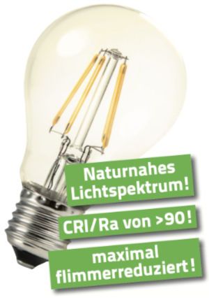 8,2 Watt LED Filament Pure-Z-Retro BIO LICHT | Hell wie 80 Watt, 970 Lumen | Warmweiß (2700 Kelvin) | CRI 94, flimmerfrei (< 1%), E27 8,2 Watt LED Filament Pure-Z-Retro BIO LICHT | Hell wie 80 Watt, 970 Lumen | Warmweiß (2700 Kelvin) | CRI 94, flimmerfrei (< 1%), E27