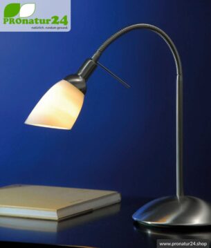 Geschirmte Lichtdusche als Tischleuchte, E14 Fassung, 40 Watt