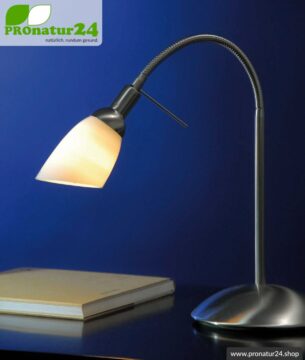 Geschirmte Lichtdusche als Tischleuchte, E14 Fassung, 40 Watt