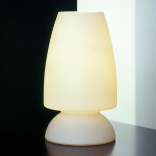 Geschirmte Glasleuchte in elegantem Stil, vollständig aus mundgeblasenem Opalglas, Feedbild
