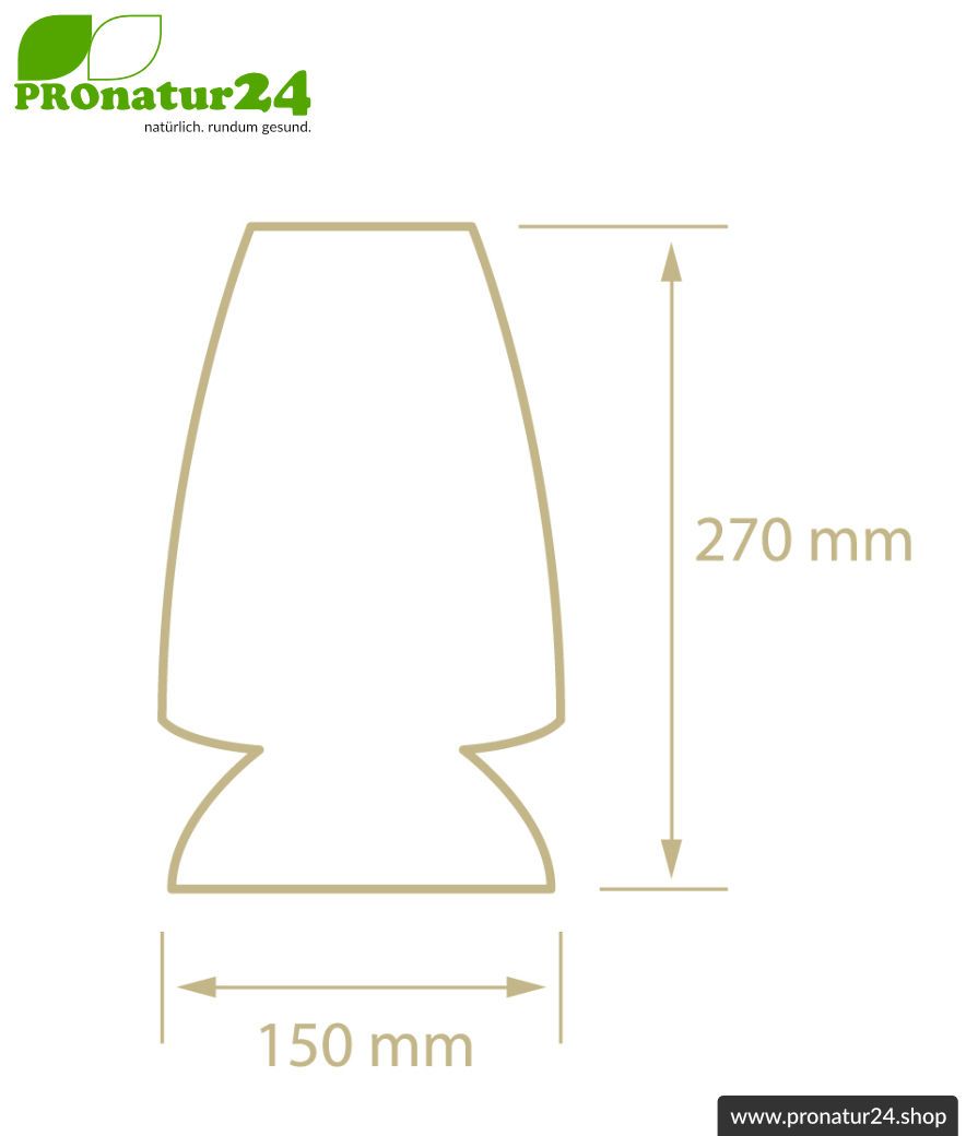 Geschirmte Glasleuchte in elegantem Stil, vollständig aus mundgeblasenem Opalglas, 27 cm Höhe, E27 Fassung, 60 Watt