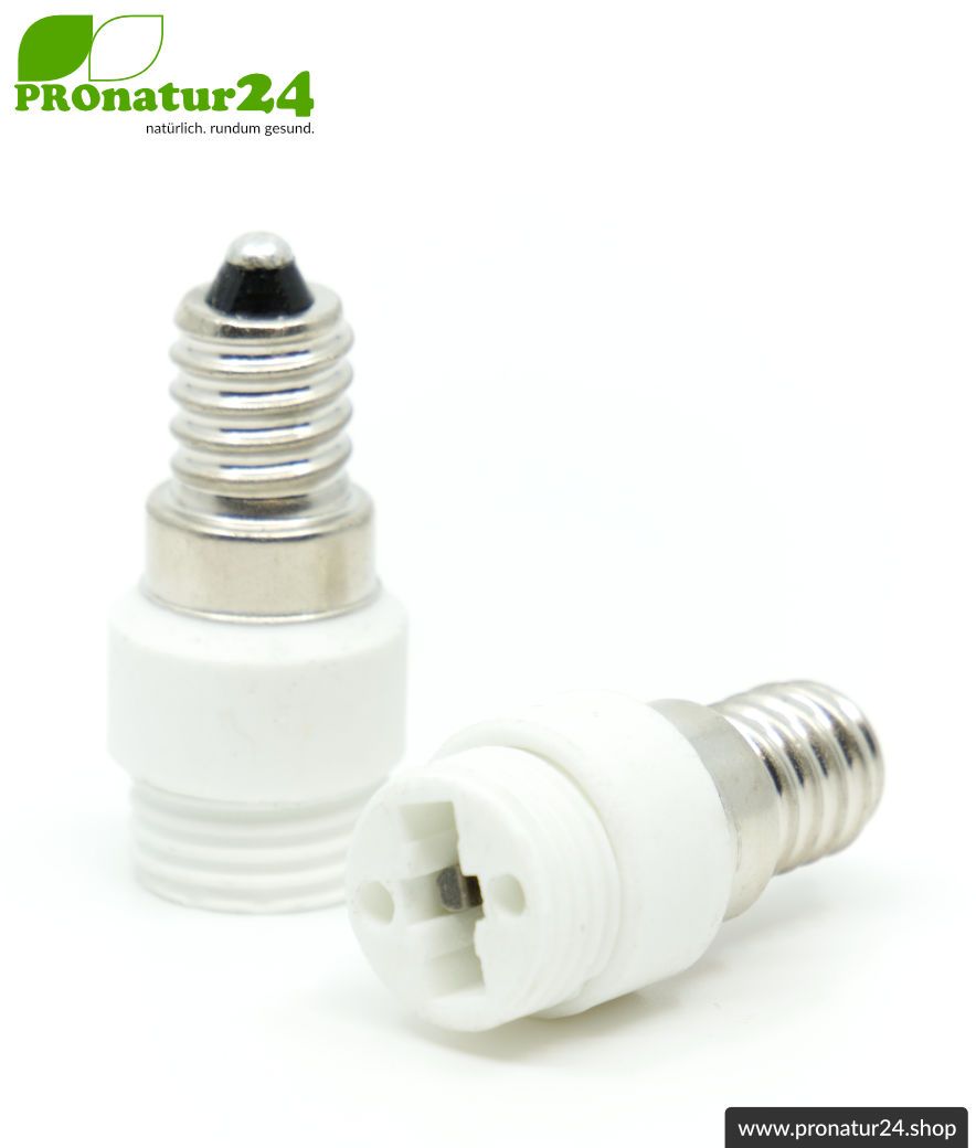 Universaler Adapter G9 Sockel auf E14 Fassung