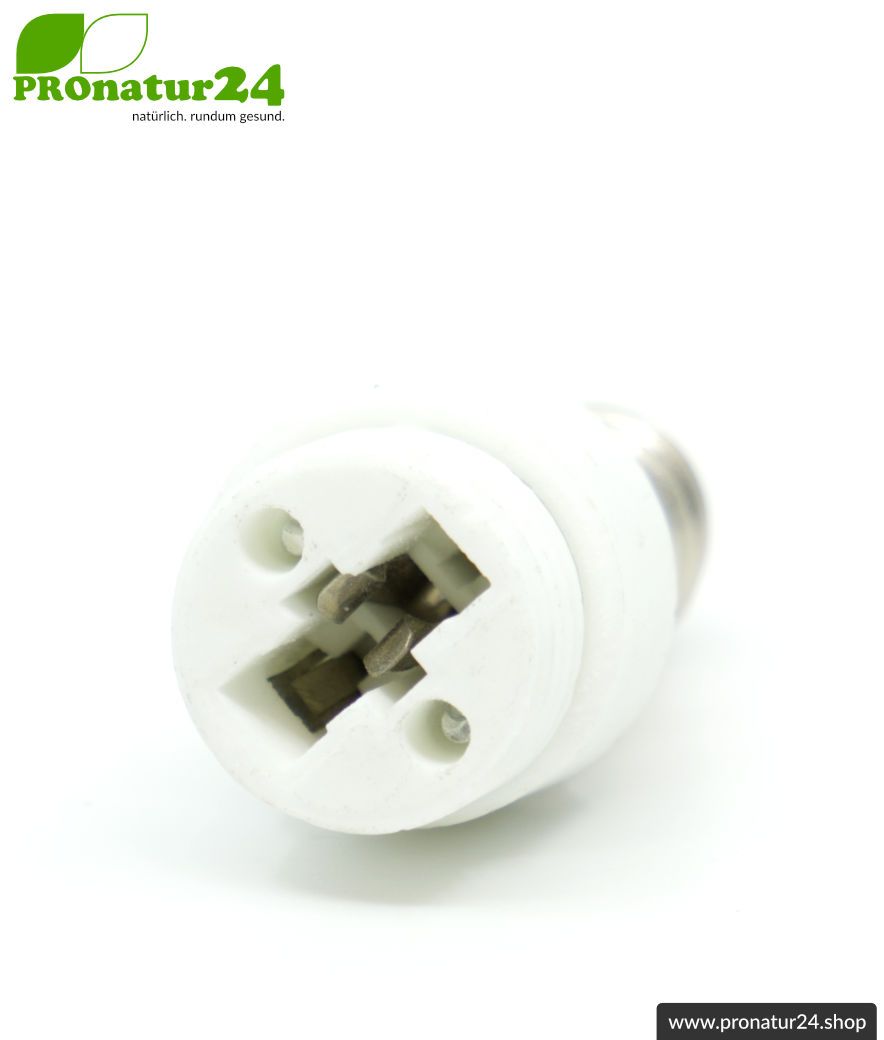Universaler Adapter G9 Sockel auf E14 Fassung