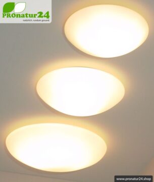 Geschirmte Deckenleuchte, mundgeblasenes Opalglas, 2 Größen (32cm + 40cm), E27 Fassung, 60 Watt