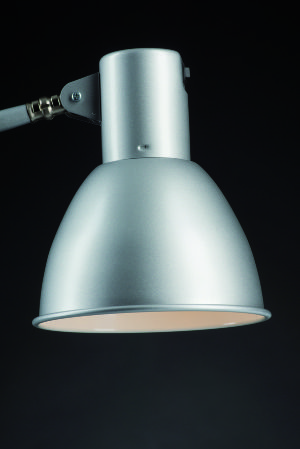 Geschirmte Lampe für Schreibtisch und Arbeitsplatz. Ideale Werkleuchte. 48 Watt. E27. Alu Silber Design. Wähle die Halterung! Geschirmte Lampe für Schreibtisch und Arbeitsplatz. Ideale Werkleuchte. 48 Watt. E27. Alu Silber Design. Wähle die Halterung!