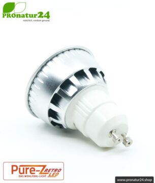 LED SPOT Leuchtmittel Pure-Z-Retro BIO LICHT, klar, GU10, 5 Watt, 380 Lumen, warmweiß (2700 K). Entspricht 40 Watt Lichtleistung.