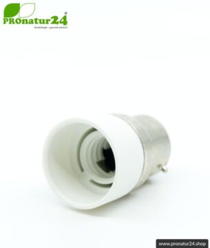Universaler Adapter E14 Sockel auf B22 Fassung