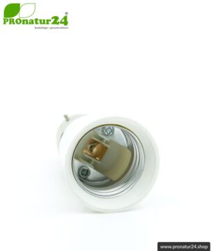 Universaler Adapter E27 Sockel (Schraubengewinde) auf B22 Fassung