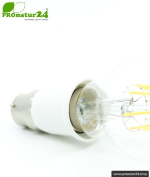 Universaler Adapter E27 Sockel (Schraubengewinde) auf B22 Fassung