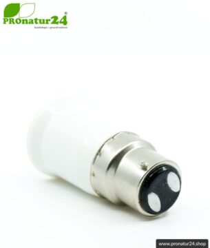 Universaler Adapter E27 Sockel (Schraubengewinde) auf B22 Fassung