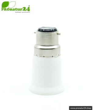 Universaler Adapter E27 Sockel (Schraubengewinde) auf B22 Fassung