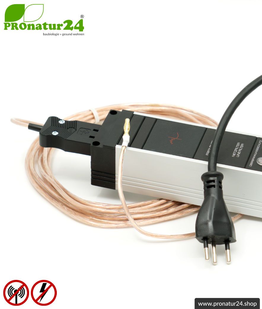 Powerline PLC Filter Set für erdbare Baldachine & Schlafsäcke. Zubehör zur Filterung von HF Frequenzen aus dem Erdungskabel. Schweiz.