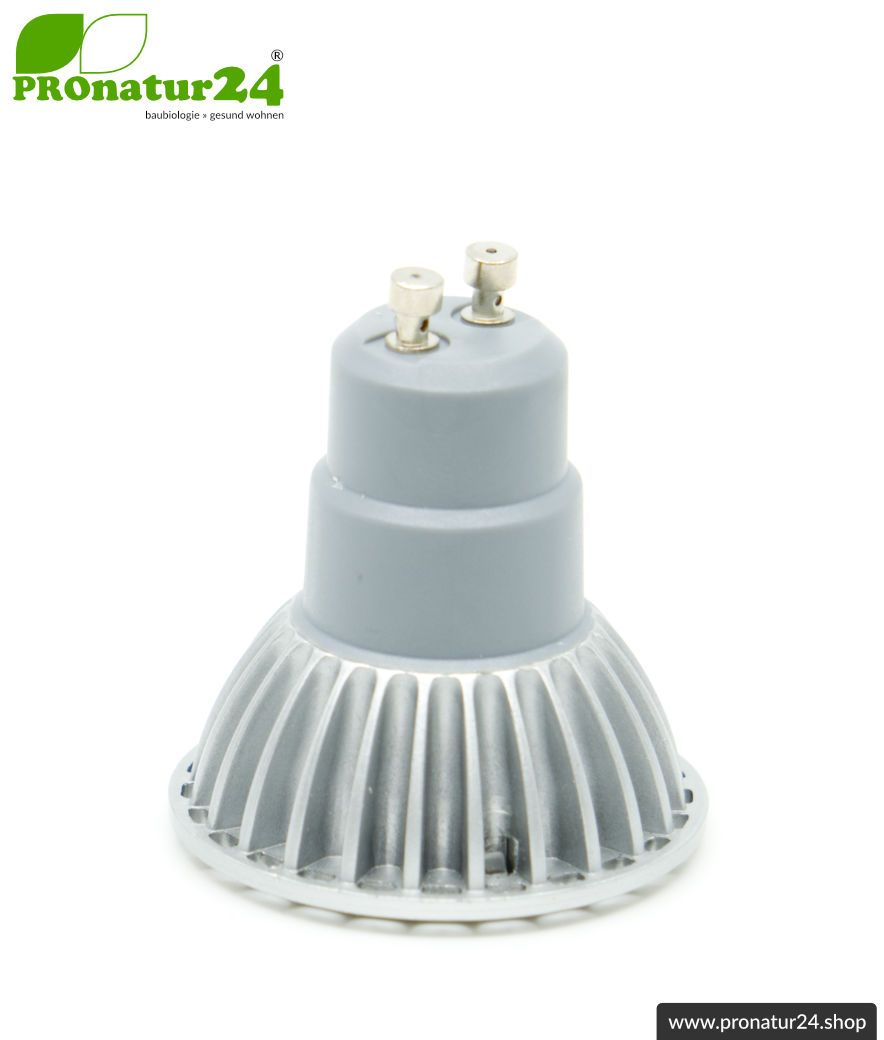 5 Watt LED Vollspektrum Spot. Natur-nah flimmerfreies Licht. Hell wie 35 Watt! 5200 Kelvin. 310 Lumen. GU10 (MR16) Sockel. Dimmbar.
