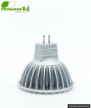 6 Watt LED Vollspektrum Spot. Natur-nah flimmerfreies Licht. Hell wie 35 Watt! 5200 Kelvin. 450 Lumen. GU5.3 (MR16) Sockel.