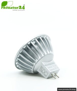 6 Watt LED Vollspektrum Spot. Natur-nah flimmerfreies Licht. Hell wie 35 Watt! 5200 Kelvin. 450 Lumen. GU5.3 (MR16) Sockel.