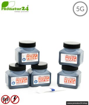 Musterset HF Abschirmfarben | Schutz vor Elektrosmog EMF mit jeweils 250 ml Füllmenge | Ideal für Materialtests in der Praxis vor dem Kauf