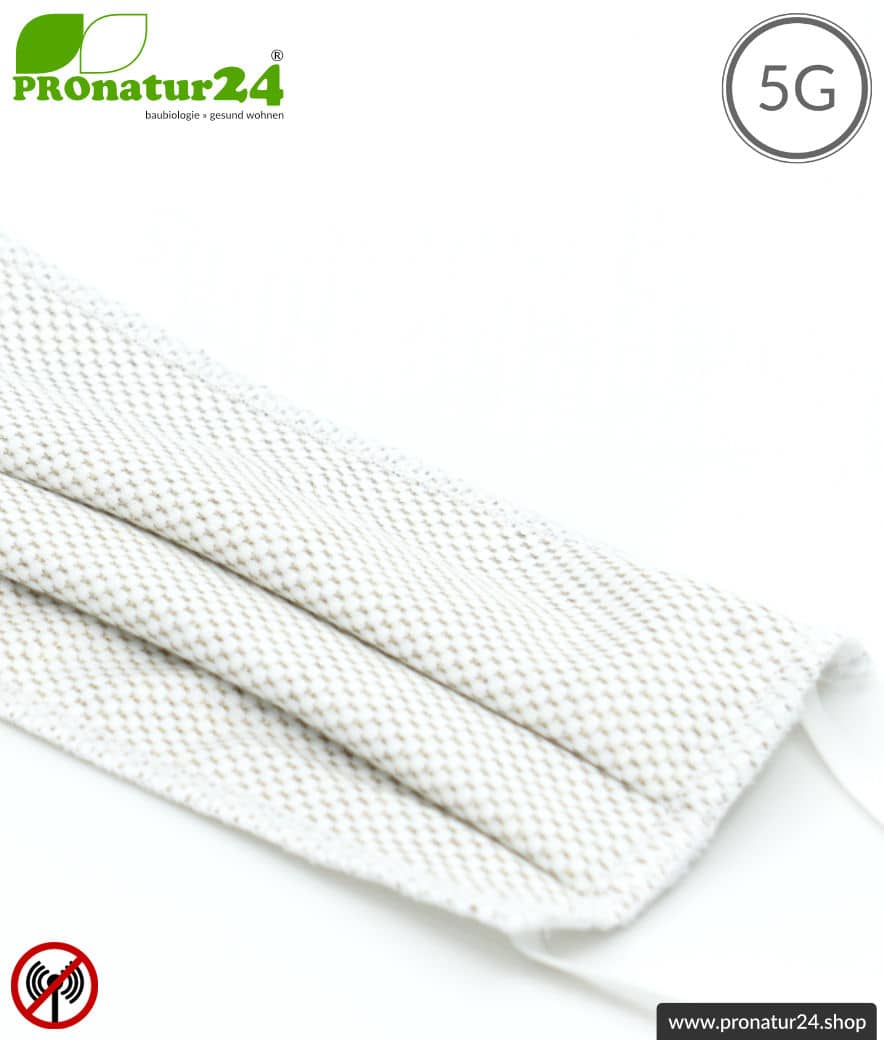 ANTIWAVE Schutz Maske für Mund und Nase | aus Abschirmstoff mit antibakterieller Wirkung | 3x Maximum in Hygiene, Wirkung und Tragekomfort!