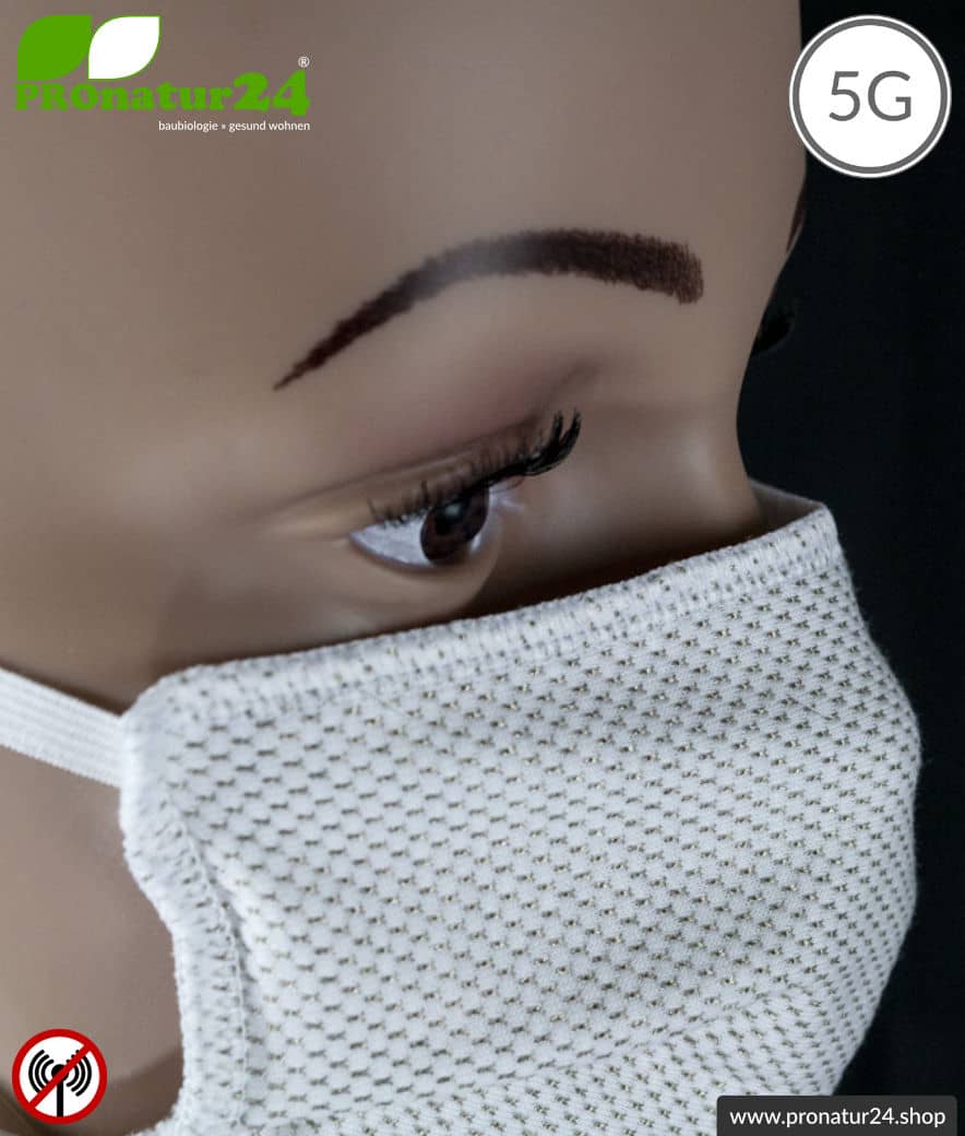 ANTIWAVE Schutz Maske für Mund und Nase | aus Abschirmstoff mit antibakterieller Wirkung | 3x Maximum in Hygiene, Wirkung und Tragekomfort!