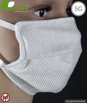 ANTIWAVE Schutz Maske für Mund und Nase | aus Abschirmstoff mit antibakterieller Wirkung | 3x Maximum in Hygiene, Wirkung und Tragekomfort!