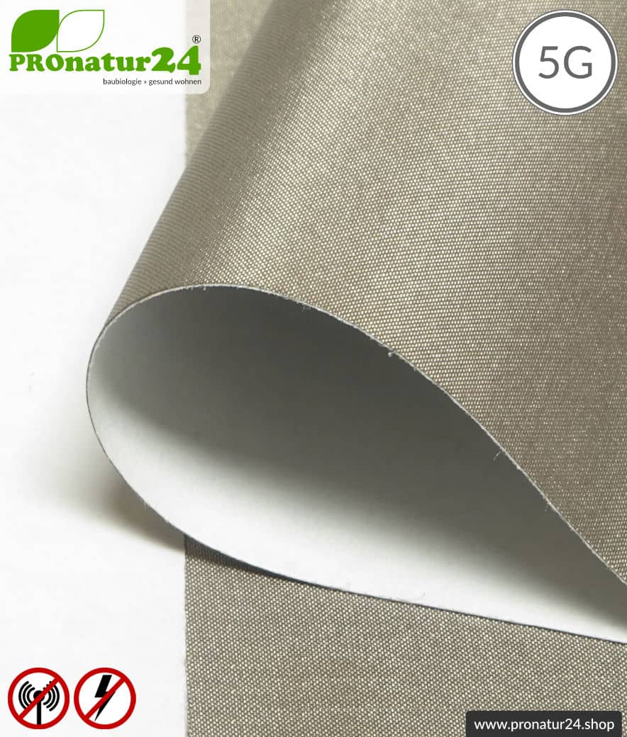 Abschirmgewebe HNS80, selbstklebend | HF Schirmdämpfung bis 80 dB | 90 cm Breite. Erdung notwendig. Wirkungsvoll gegen 5G!