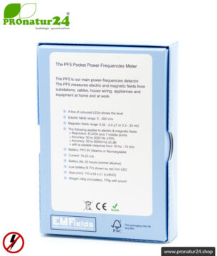 POCKET PF5 METER | Niederfrequenz Messgerät für Elektrosmog NF | Erkennung von elektrischen Wechselfeldern und magnetischen Feldern. 15-50.000 Hz. Potenialfreie Messung.