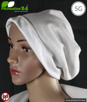 ANTIWAVE abschirmende Mütze Beany | Schutz vor Elektrosmog HF mit Wirkungsgrad >99,9 % (Handy, WLAN, LTE) | 5G ready!