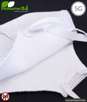 ANTIWAVE Schutz Maske mit Bügel für Mund und Nase | Abschirmstoff mit antibakterieller Wirkung | 4x Maximum in Hygiene, Wirkung, Tragekomfort und Schutz vor Elektrosmog!