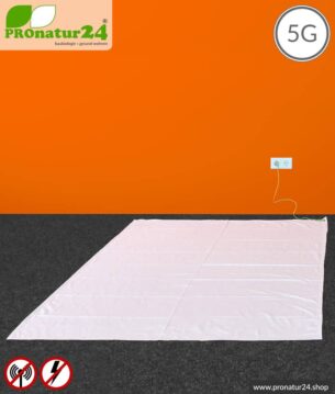 Abschirmende Bodenunterlage & Erdungsmatte | Variante Einzelbett | Strahlenschutz gegen Funk bis zu 99,99 % (41 dB) | Erdung NF optional. Wirkungsvoll gegen 5G!