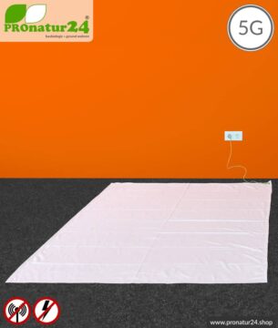 Abschirmende Bodenunterlage & Erdungsmatte | Variante Einzelbett | Strahlenschutz gegen Funk bis zu 99,99 % (41 dB) | Erdung NF optional. Wirkungsvoll gegen 5G!