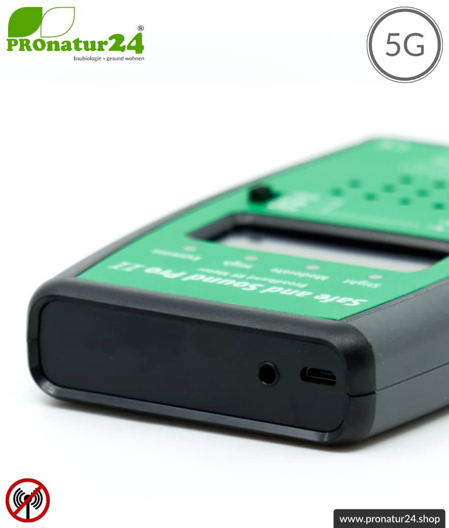 Safe and Sound Pro II EMF Detektor | Breitband Messgerät für Funkstrahlung HF | Erkennung von Funkstrahlung von 200 MHz bis 8 GHz, inklusive 5G. Profi-Gerät für Anfänger.