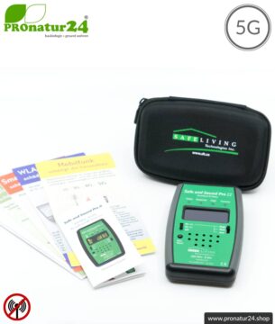 Safe and Sound Pro II EMF Detektor | Breitband Messgerät für Funkstrahlung HF | Erkennung von Funkstrahlung von 200 MHz bis 8 GHz, inklusive 5G. Profi-Gerät für Anfänger.
