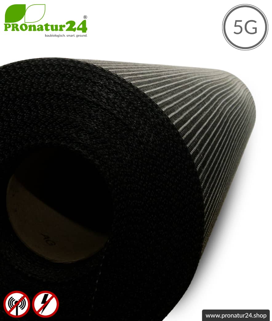 Armierungsgewebe ARM40 | Schirmdämpfung gegen Elektrosmog HF bis zu 33 dB | Unter Putz und zur Verlegung. 90 cm Breite. Erdung notwendig. 5G ready!