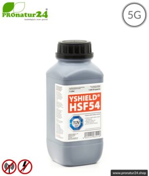 Abschirmfarbe HSF54 | HF Abschirmung bis zu 67 dB. Klassiker von YSHIELD. | TÜV SÜD zertifiziert | Erdung notwendig. Effektiv bei 5G!