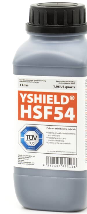 Abschirmfarbe HSF54 | HF Abschirmung bis zu 67 dB. Klassiker von YSHIELD. | TÜV SÜD zertifiziert | Erdung notwendig. Effektiv bei 5G! Abschirmfarbe HSF54 | HF Abschirmung bis zu 67 dB. Klassiker von YSHIELD. | TÜV SÜD zertifiziert | Erdung notwendig. Effektiv bei 5G!
