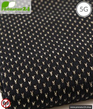 NEW ANTIWAVE Abschirmstoff | schwarz | Herstellung abschirmender Bekleidung und Unterbekleidung | >99,9 % Schirmdämpfung Wirkungsgrad (33 dB). 5G ready!