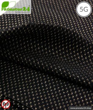 NEW ANTIWAVE Abschirmstoff | schwarz | Herstellung abschirmender Bekleidung und Unterbekleidung | >99,9 % Schirmdämpfung Wirkungsgrad (33 dB). 5G ready!