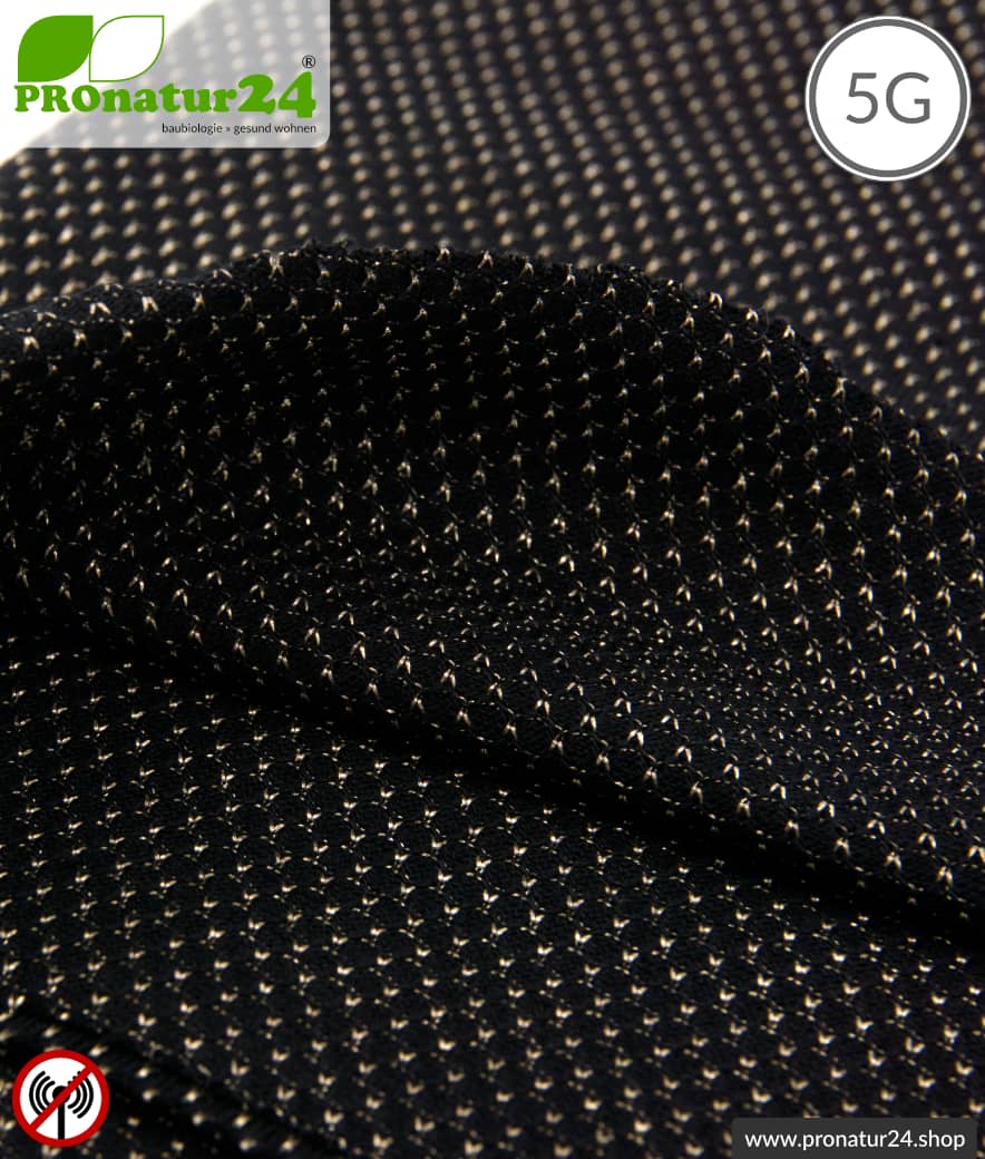 NEW ANTIWAVE Abschirmstoff | schwarz | Herstellung abschirmender Bekleidung und Unterbekleidung | >99,9 % Schirmdämpfung Wirkungsgrad (33 dB). 5G ready!