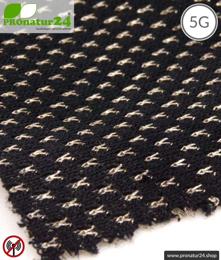 NEW ANTIWAVE Abschirmstoff | schwarz | Herstellung abschirmender Bekleidung und Unterbekleidung | >99,9 % Schirmdämpfung Wirkungsgrad (33 dB). 5G ready!
