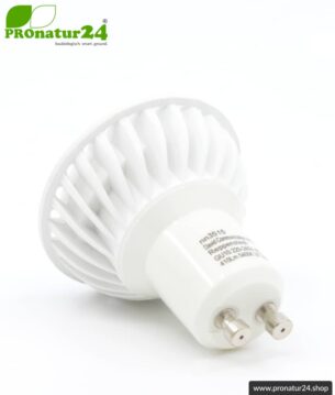 6 Watt LED Vollspektrum Spot 3step | Natur-nah flimmerfreies Licht | Hell wie 35 Watt, 480 Lumen | 5400 Kelvin. GU10 Fassung. Dimmen ohne Dimmer (100%, 50%, 15%).